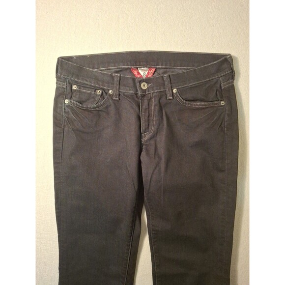 Lucky Brand Jeans Zoe Women's 10/30 Black Straight Stretch Cowgirl Mom 34/33 - Picture 8 of 15